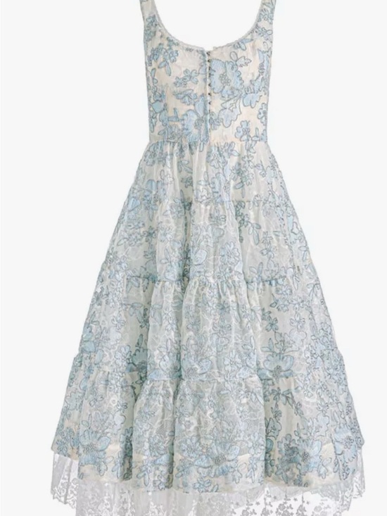 Alice + Olivia Dresses & Skirts - ALICE + OLIVIA
Charlotte Lace Midi Dress - Off White and Carolina Blue